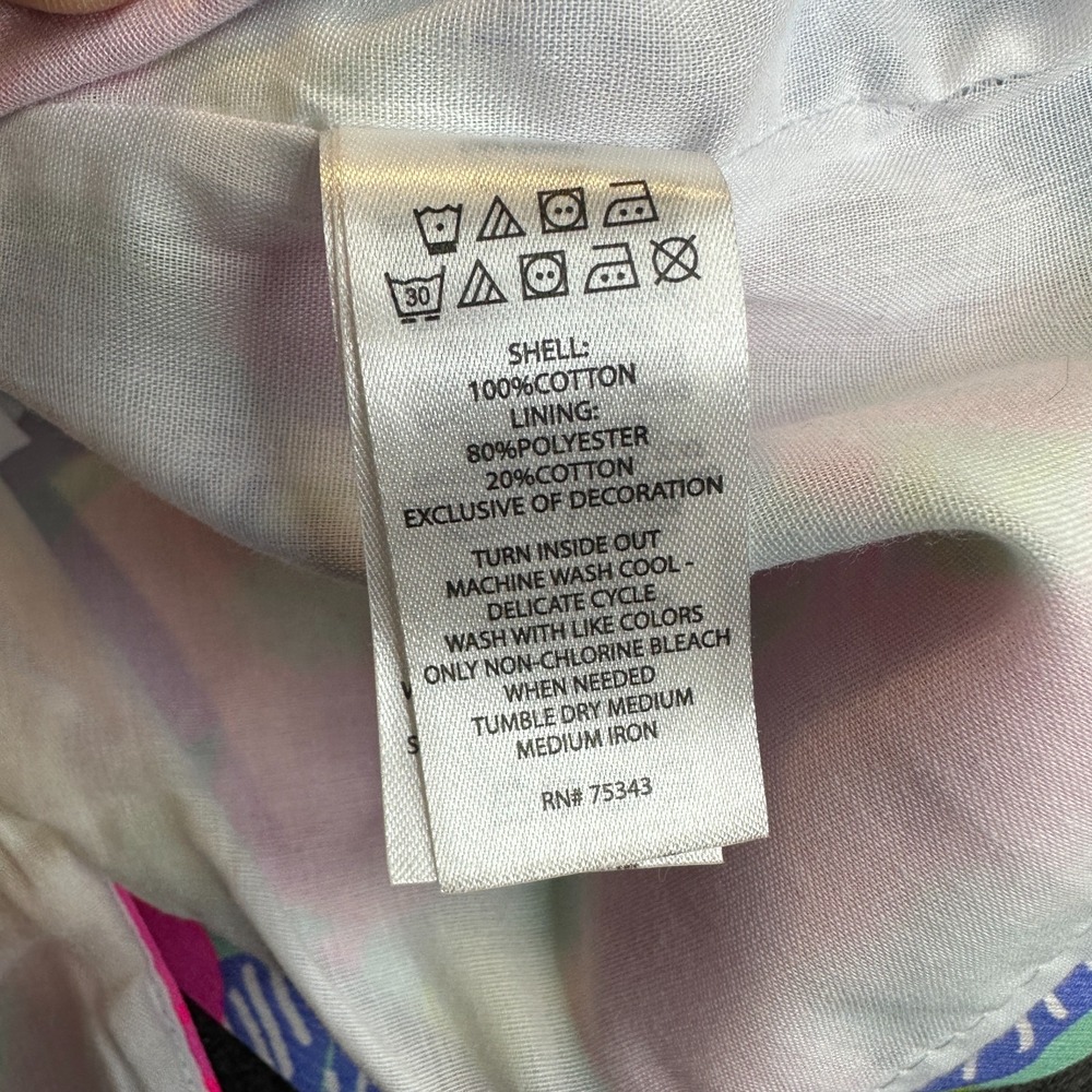 Tommy Bahama Girls Pink Blue Floral Cotton Pique Shift Dress Size 7 Tropical - Picture 9 of 15
